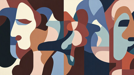 Modern Art Elegance: Swirling Colors and Geometric Patterns Abstract Background