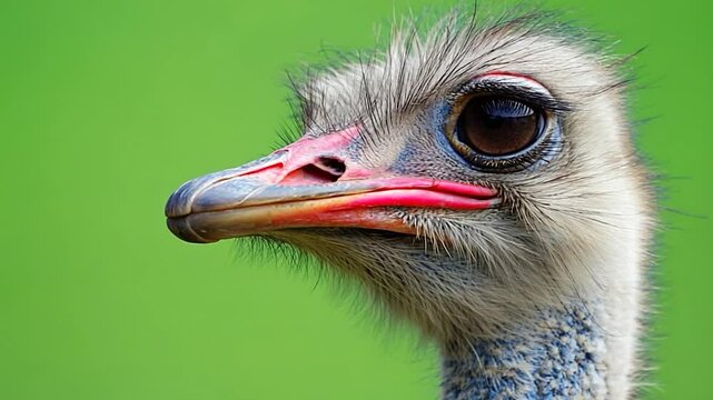 Ostrich close up portrait