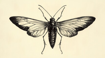 A moth rests, wings spread, with subtle background details for educational purposes