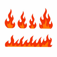 fire flames set