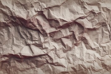 Crumpled paper texture. Brown, beige, vintage grunge background. Ideal for design projects, website banners, and print media. Perfect for adding a rustic or aged aesthetic.