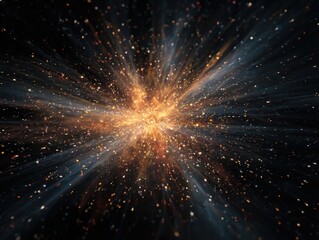 Obraz premium Abstract cosmic explosion, vibrant energy burst. Ideal for backgrounds, technology, science, and design projects. Perfect for websites, presentations, and more.