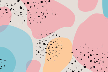 Colorful raster abstract simple pattern for your game or background. pastell bubbles, spots and dots wallpaper	