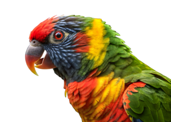 Rainbow lorikeet isolated on white background