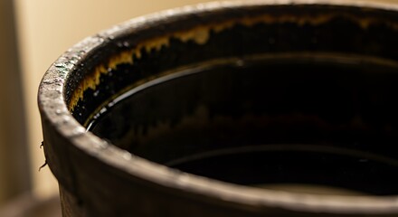 Liquid in Round Container