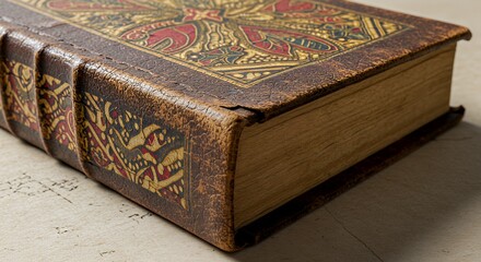 Old Book with Intricate Cover Design