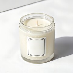 A glowing candle illuminates a festive glass of milk and cream