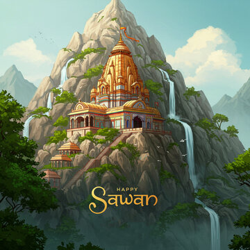 Happy Sawan: Golden Temple on Mountain