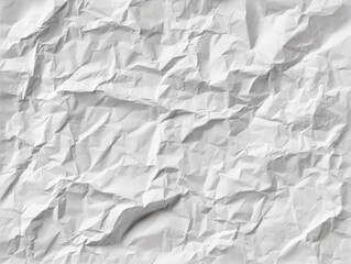 Fototapeta premium Crumpled white paper texture. Great for backgrounds, designs, and adds a textured look to your projects. Ideal for websites, packaging, and more.