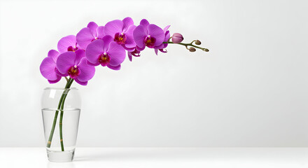 Elegant Pink Orchid Arrangement in Transparent Glass Vase
