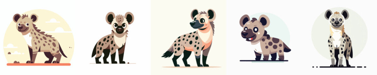 vector of a hyena