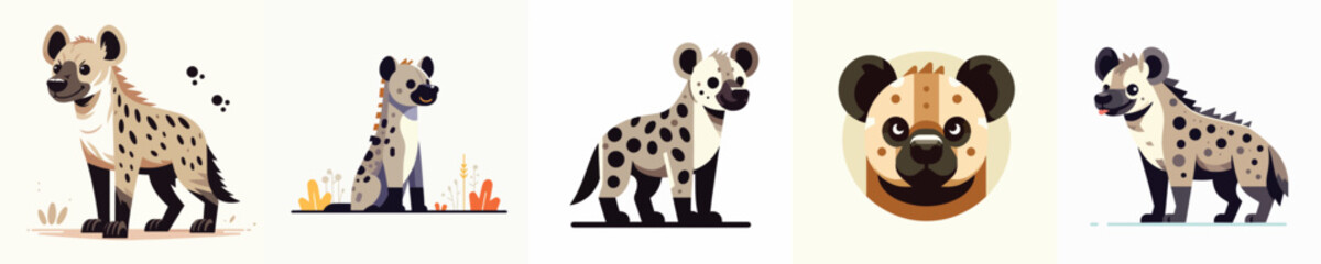 vector of a hyena