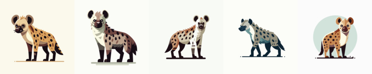 vector of a hyena