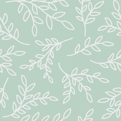 Seamless pattern of leaves