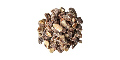 Obraz premium Dried Chopped Nuts. Culinary Ingredient For Baking And Cooking Isolated On Transparent Background