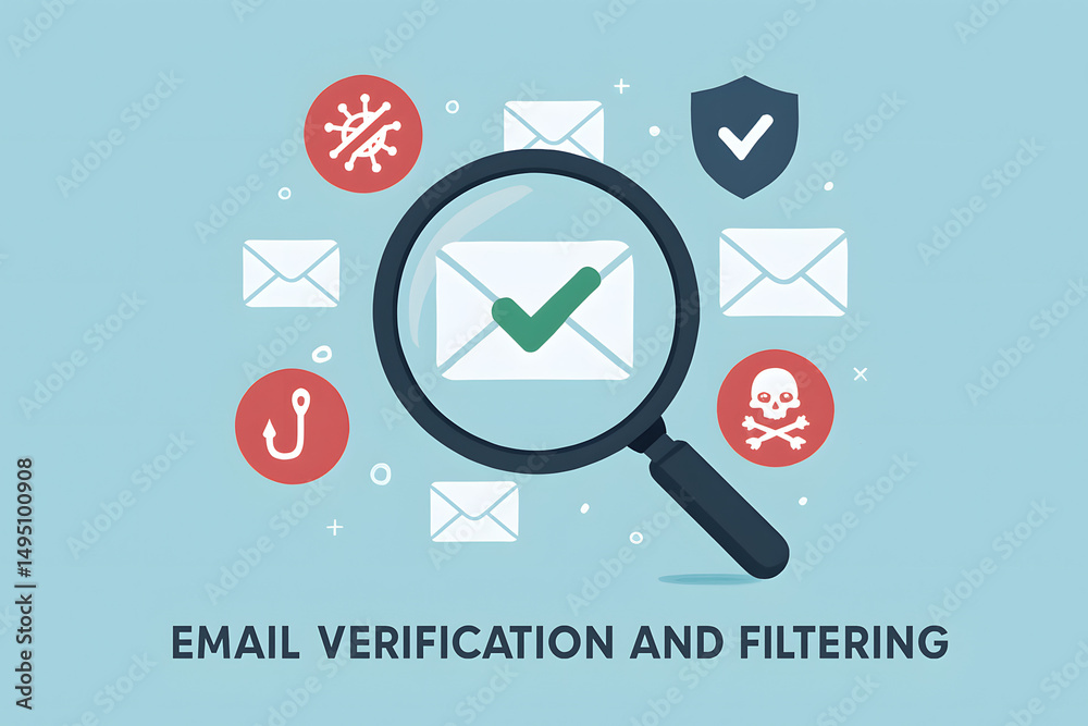 Poster email verification & filtering: magnifying the digital realm, a clear image of email security in the