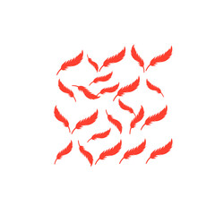 red feather pattern background