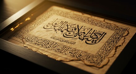 Arabic Calligraphy Art in Frame