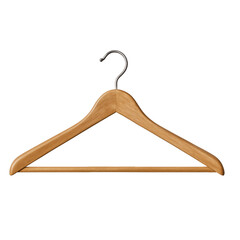 wooden coat hanger  isolated on transparent or white background png