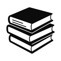 Book Stack Silhouette Vector Illustrations