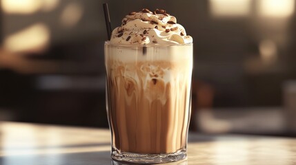 Iced coffee drink with whipped cream (31)