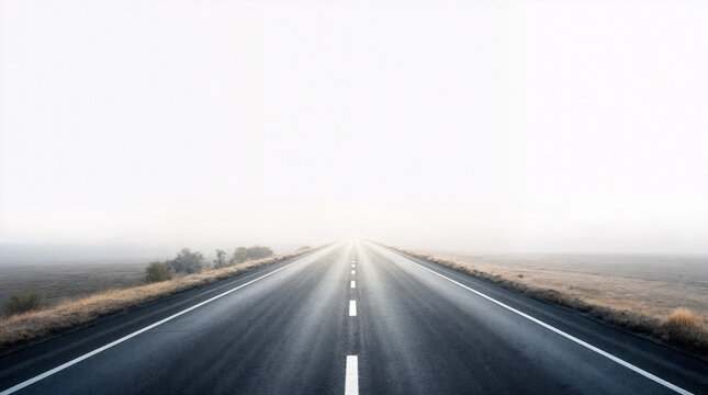 Empty highway stretching into the horizon