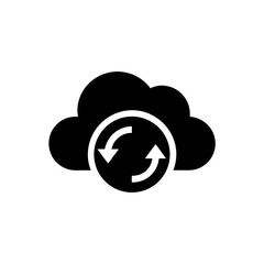 cloud sync vector illustration