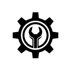 gear wrench vector illustration