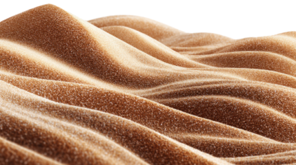 Golden Sand Dunes: The image captures the undulating patterns of a desert landscape. The fine golden sand, sculpted by the wind, creates an abstract wave, a sense of serene beauty. 