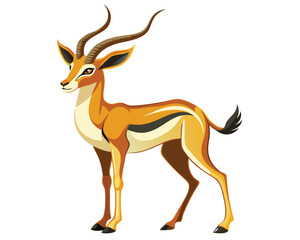 Obraz premium gazelle with graceful legs and elegant horns standing