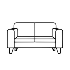 Stylish Minimalist Couch Vector