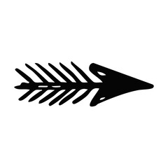 Stylized Arrow Design Featuring a Unique Leaf Motif for Creative Expressions and Artistry