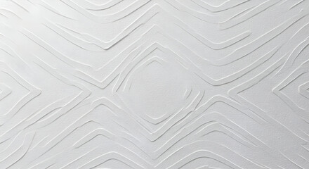 Obraz premium Abstract white textured surface with geometric patterns. Detailed surface texture with linear design elements. Interior design material sample -