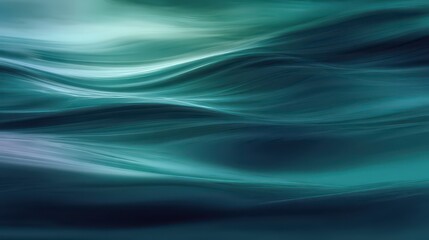Fototapeta premium Ethereal Blue and Green Waves Abstract Background for Calm and Peaceful Atmosphere in Interior Design and Artistic Projects