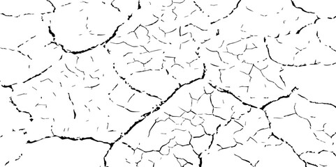 Dirty monochrome pattern vector.Grunge background of The ground cracks, fissure. 
