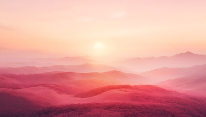 Obraz premium orange hues gradually transitioning into soft pink tones, with a seamless gradient effect with Texture, Noise.