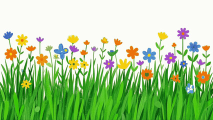 Field of Color: Waterwater Whispers flower field isolated vector illustration svg
