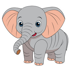 Fototapeta premium a calm and serene elephant with wrinkled skin