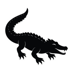  crocodile-with-scales-on-white-background
