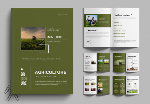 Agriculture Brochure Template Design