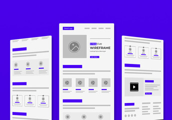Minimal Wireframe Layout for UX Prototyping