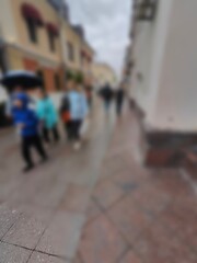 people walking on the street