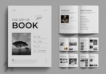 Modern Art Book Layout Template for Creative Portfolios