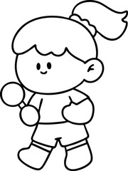Cartoon Boys and Girls Elements Go to School 