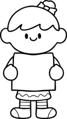Cartoon Boys and Girls Elements Go to School 