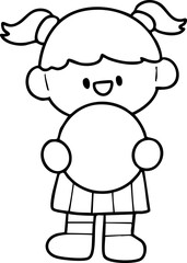 Cartoon Boys and Girls Elements Go to School 