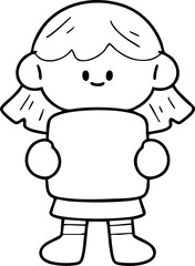 Cartoon Boys and Girls Elements Go to School 