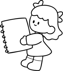 Cartoon Boys and Girls Elements Go to School 