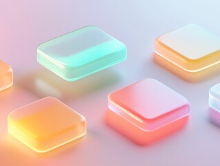 Obraz premium Pastel Cubes Background