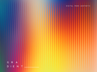 Vibrant hot gradient mesh background with bold vertical stripes. Abstract vector design with warm color tones. Perfect for web, posters, digital art, and modern design projects.